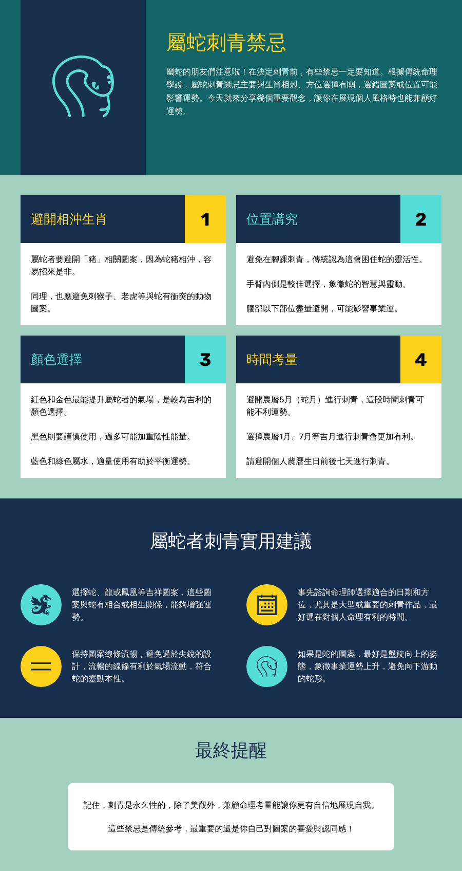 屬蛇人刺青前必看禁忌 | 蛇年刺青這些部位要避開 | 屬蛇刺青禁忌大公開
